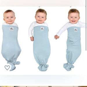 Ollie swaddle, used once. Light blue- smoke free pet free home